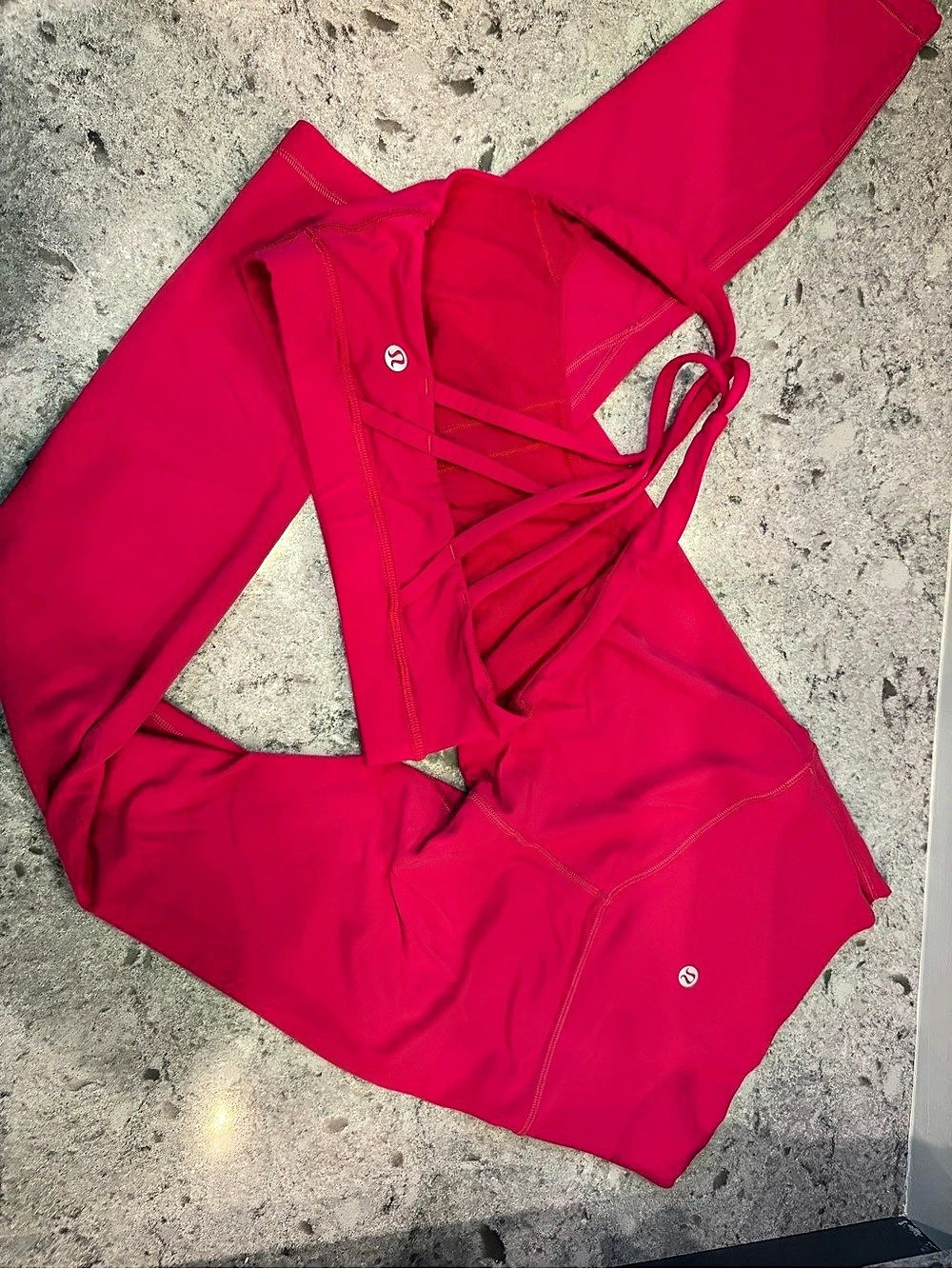 lululemon Athletic Tank bra in Pink Like New with matching leggings